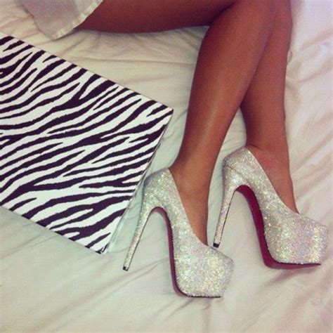 louis vuitton silver glitter heels